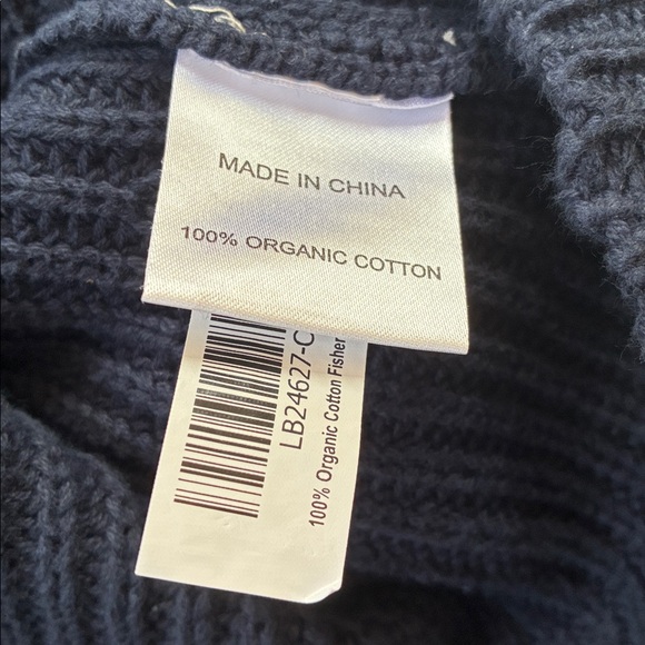 100% cotton navy fisherman crewneck sweater - Picture 9 of 9